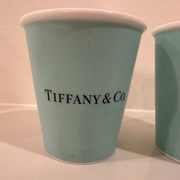 Tiffany Coffee Cups in Bone China, Set of Two - Picture 4 of 7